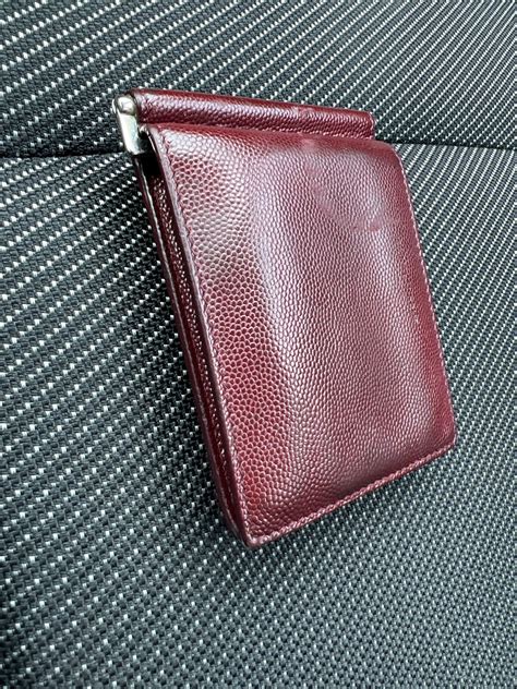 Saint Laurent Men's YSL Leather Wallet w/ Money Clip